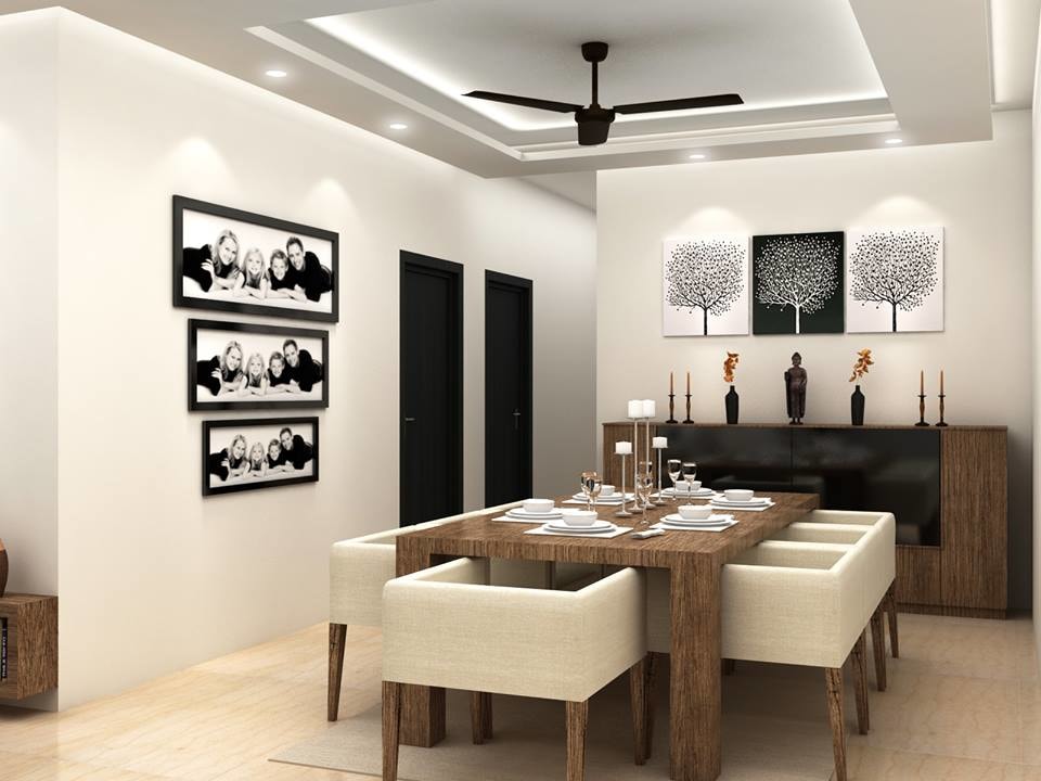 Plush dining room decor by Furnish Your Dream Living-room Modern | Interior Design Photos & Ideas