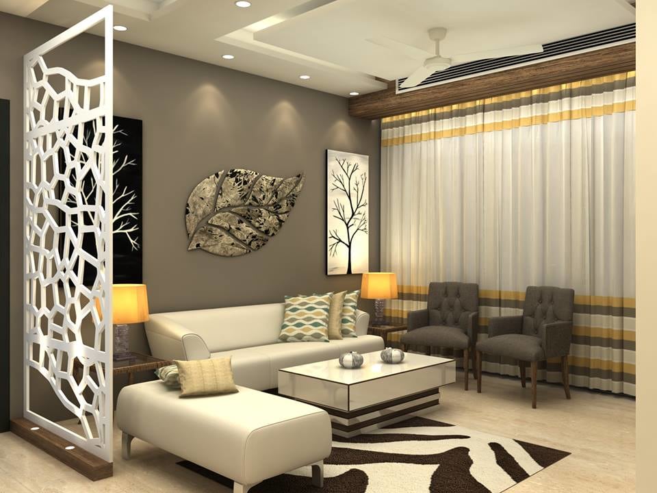 3-D effect living room decor by Furnish Your Dream Living-room Contemporary | Interior Design Photos & Ideas