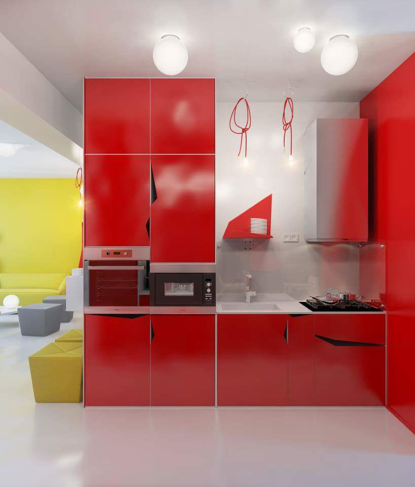 Open modular kitchen decor by Burhani Design Studio Modular-kitchen Modern | Interior Design Photos & Ideas