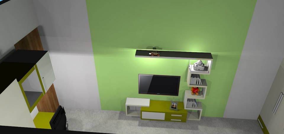 A modern T.V unit by Bella Cucina Consultancy Bedroom | Interior Design Photos & Ideas