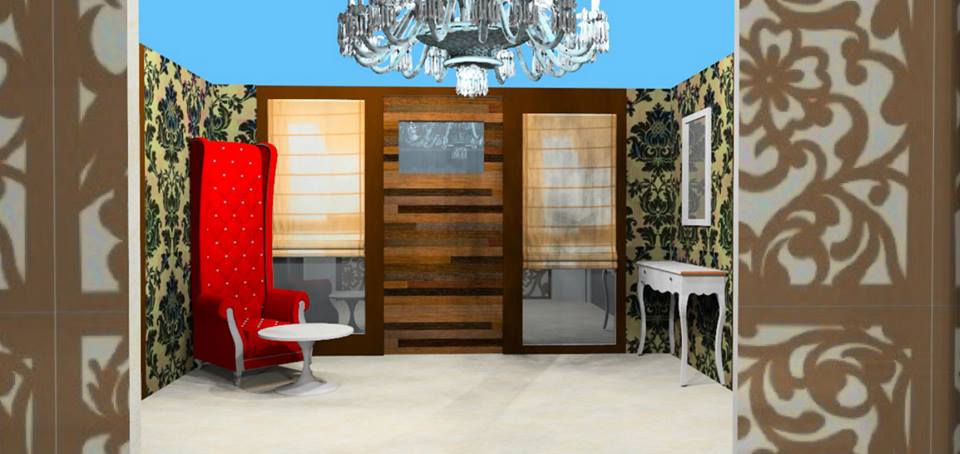A minimalist living room with a red king chair by Bella Cucina Consultancy Living-room | Interior Design Photos & Ideas