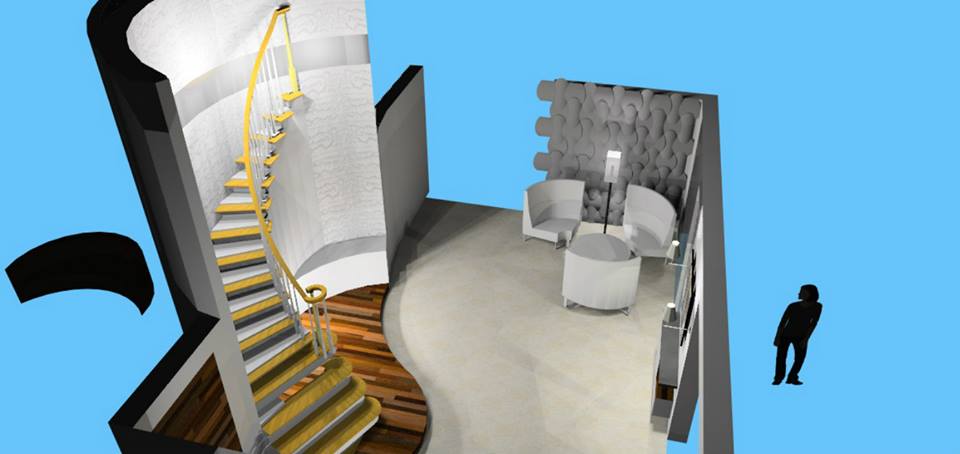 A 3D image of an indoor staircase by Bella Cucina Consultancy Indoor-spaces | Interior Design Photos & Ideas