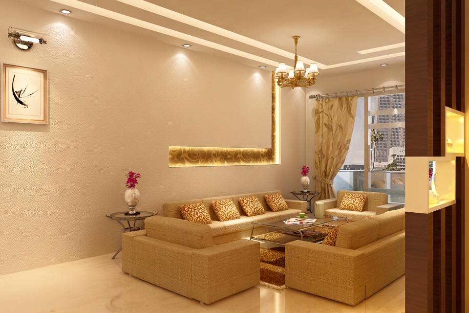 A caramel shade contemporary living room by Bella Cucina Consultancy Living-room | Interior Design Photos & Ideas