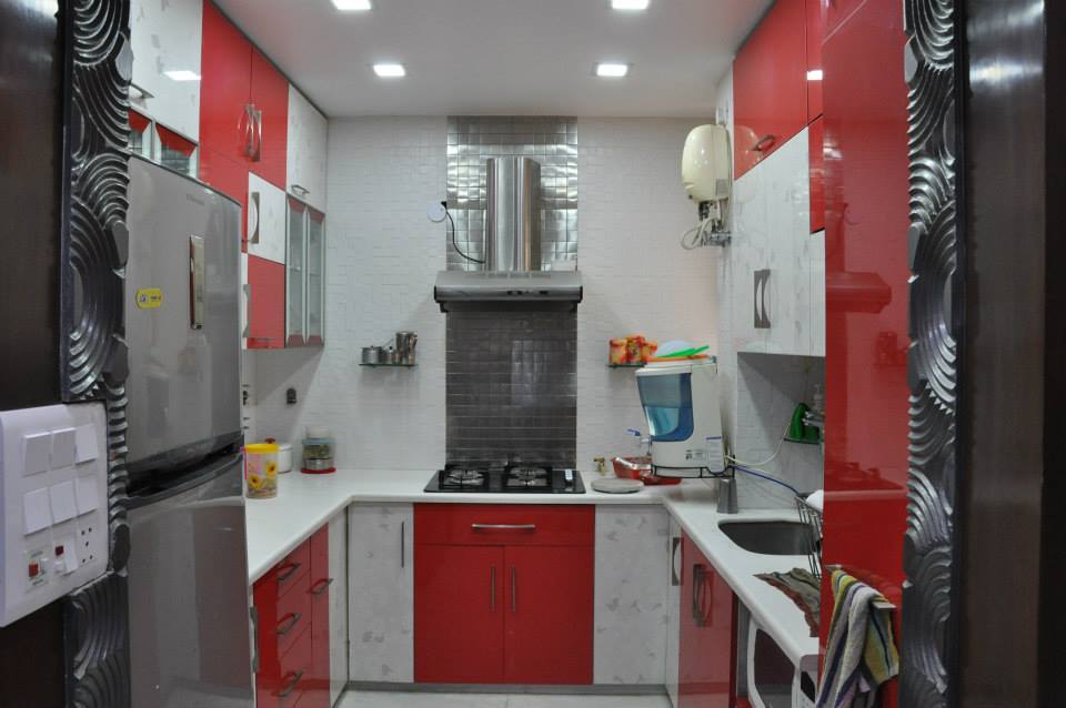 A standard U shaped contemporary kitchen by Bella Cucina Consultancy Modular-kitchen | Interior Design Photos & Ideas
