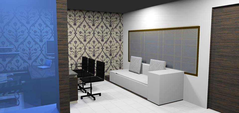3D design of a cellular modern office space by Bella Cucina Consultancy | Interior Design Photos & Ideas