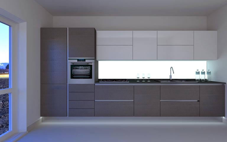 3-D effect modular kitchen by Mansion Kitchen Modular-kitchen Modern | Interior Design Photos & Ideas