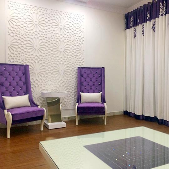 Royal Purple Slipper Chairs by Shrey Living-room Contemporary | Interior Design Photos & Ideas
