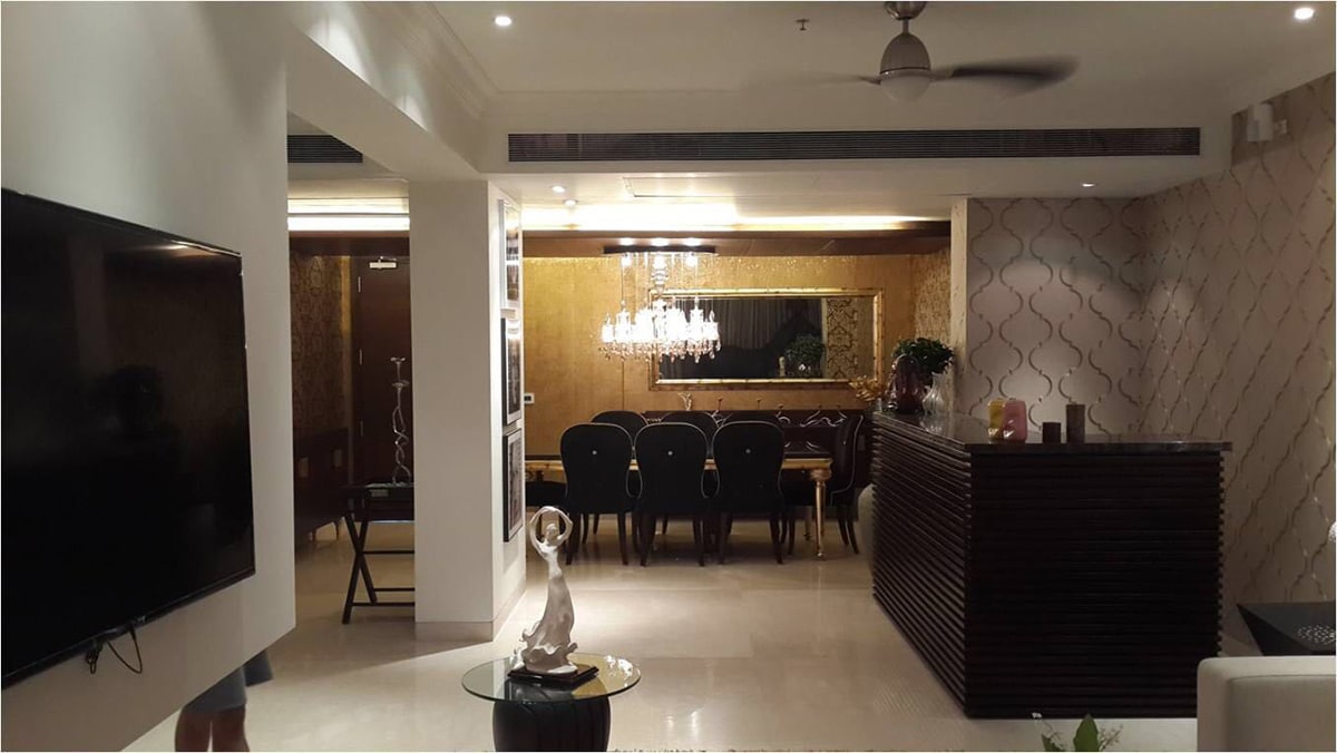 Living Room With Wood Detailing by Ram Malhotra Living-room Modern | Interior Design Photos & Ideas