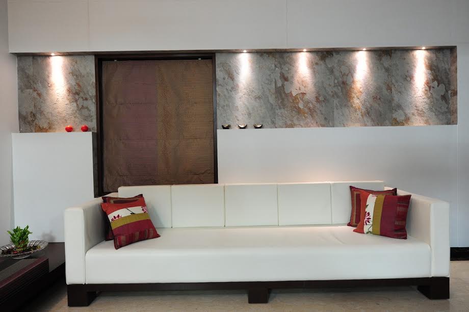 Spacious white sofa by GN Interiors Living-room Modern | Interior Design Photos & Ideas