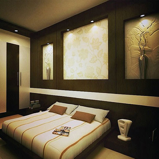 Contemporary gold themed master bedroom decor by Nature In My life Bedroom | Interior Design Photos & Ideas