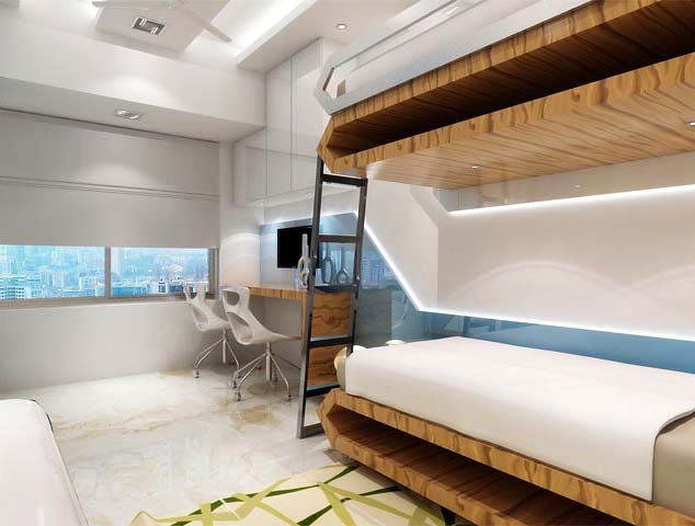 Spacious study room by Karan patel Living-room | Interior Design Photos & Ideas
