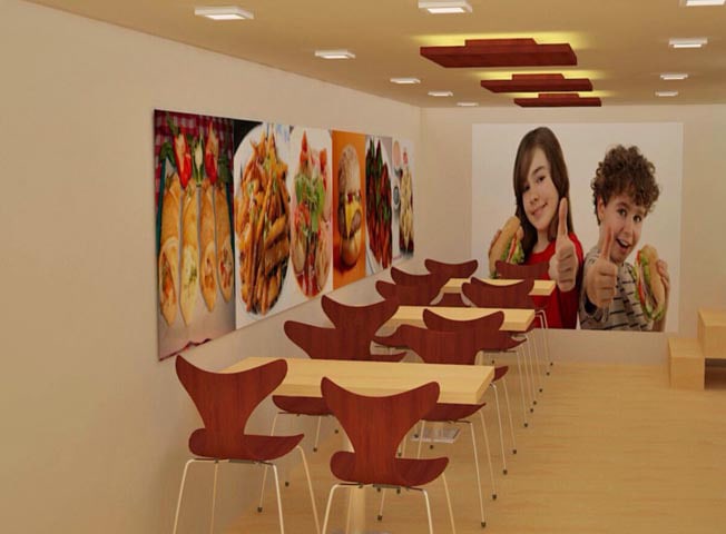 Red chaired restaurant by Design And Decor Plus | Interior Design Photos & Ideas