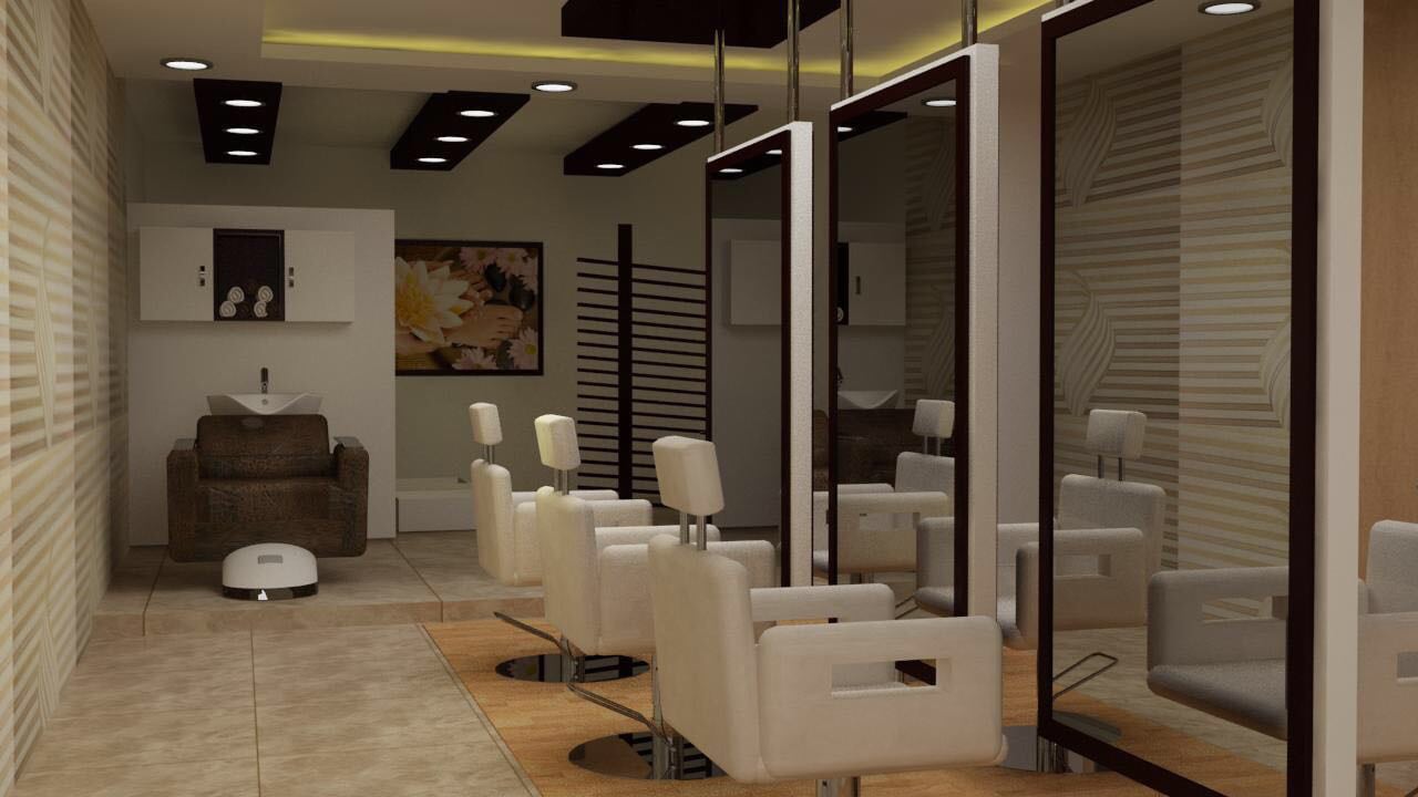 Salon with elegant lounge by Design And Decor Plus | Interior Design Photos & Ideas