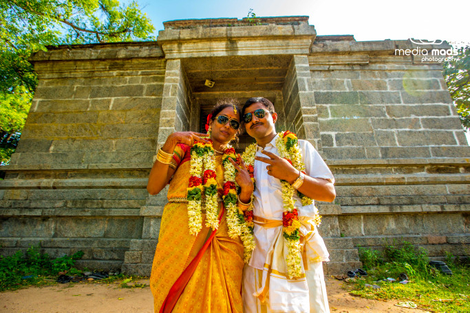 A classic pose by the charming couple by Media Mads Wedding-photography | Weddings Photos & Ideas
