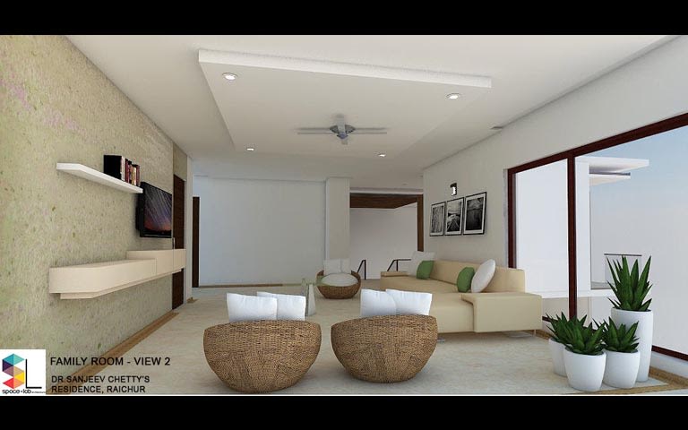Modern white themed living room decor by Space Lab Architecture Living-room Modern | Interior Design Photos & Ideas
