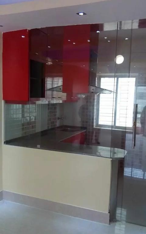 L-shaped modular kitchen by DERA Modular-kitchen Modern | Interior Design Photos & Ideas