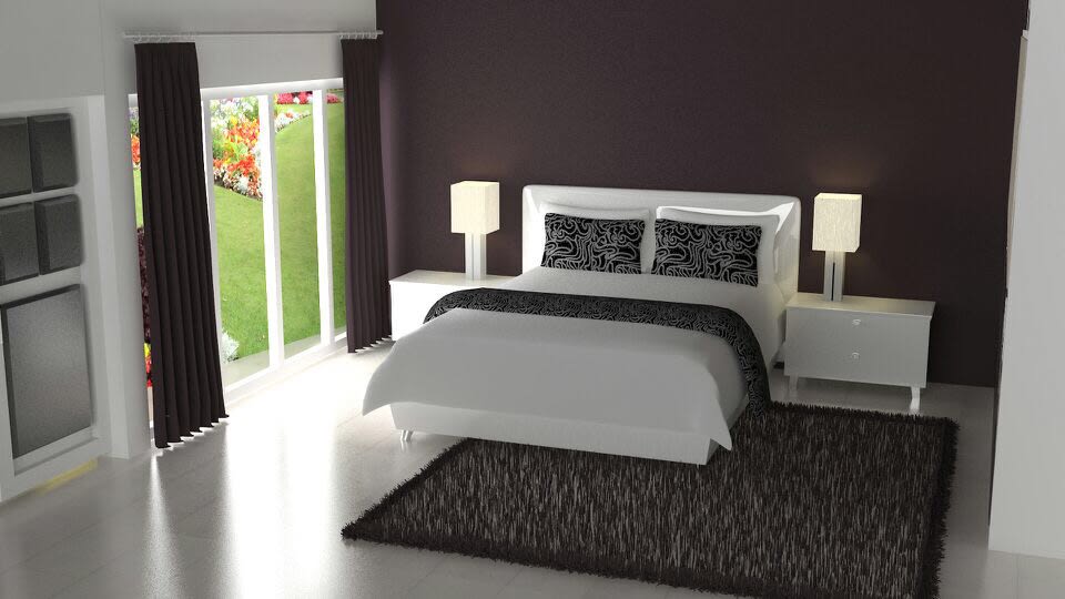 3D contemporary bedroom design by The Midas Touch Interiors
