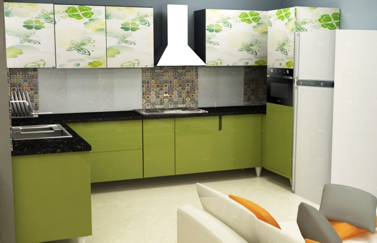 Kitchen design by The Midas Touch Interiors Modular-kitchen | Interior Design Photos & Ideas