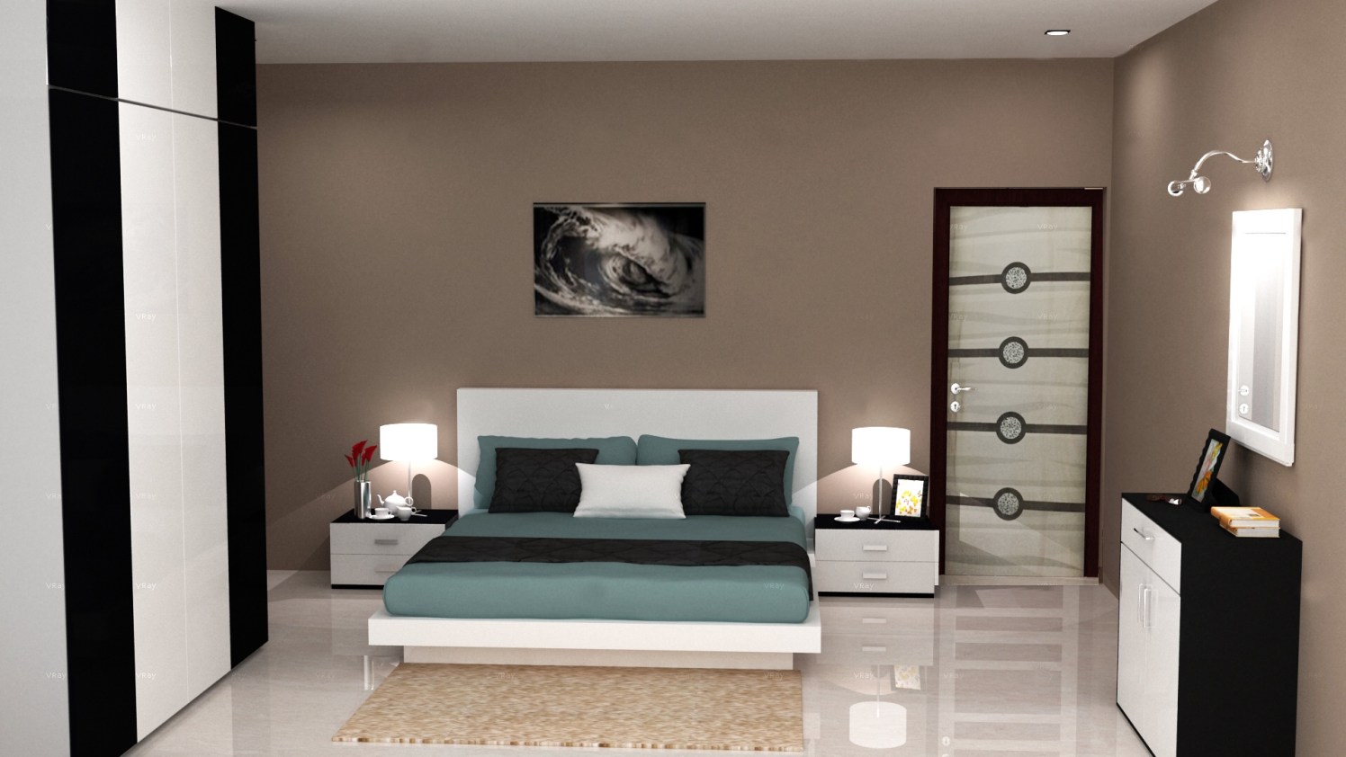 3D contemporary bedroom design by The Midas Touch Interiors Bedroom | Interior Design Photos & Ideas