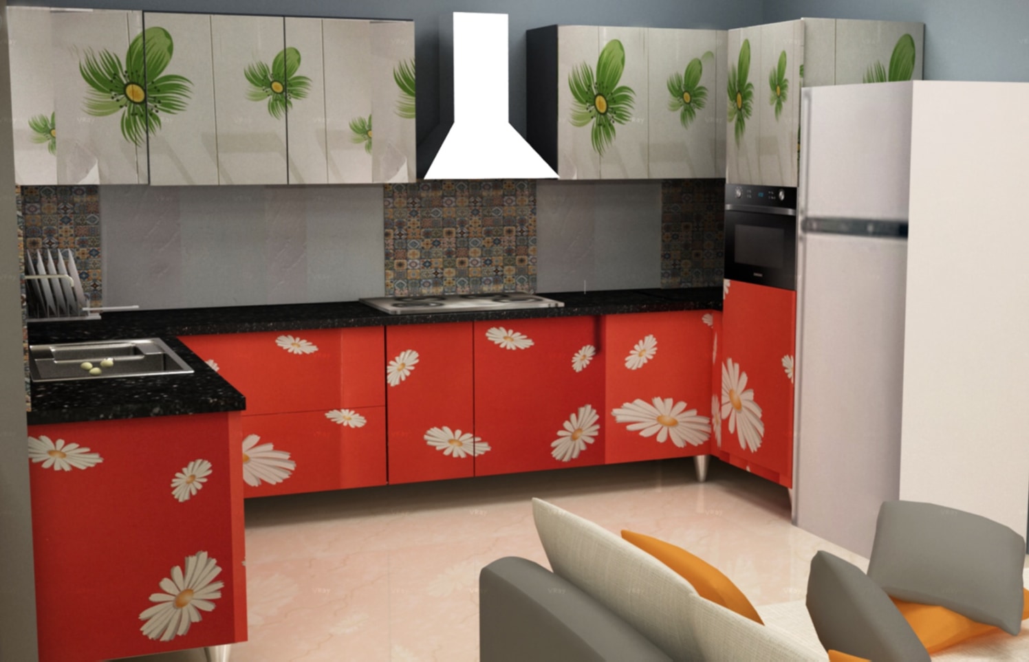 Contemporary kitchen area by The Midas Touch Interiors Modular-kitchen | Interior Design Photos & Ideas