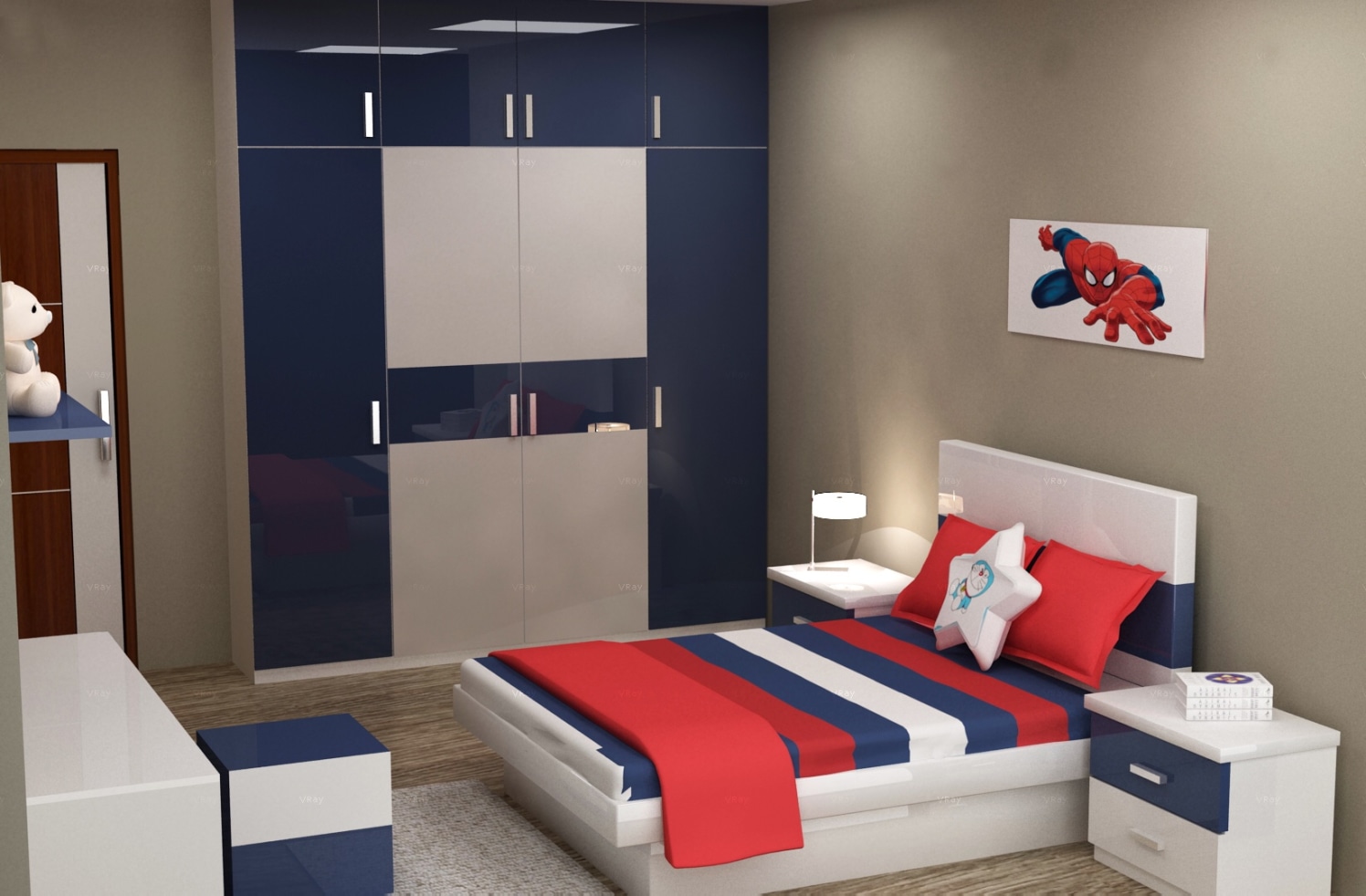3D bedroom design by The Midas Touch Interiors Bedroom | Interior Design Photos & Ideas