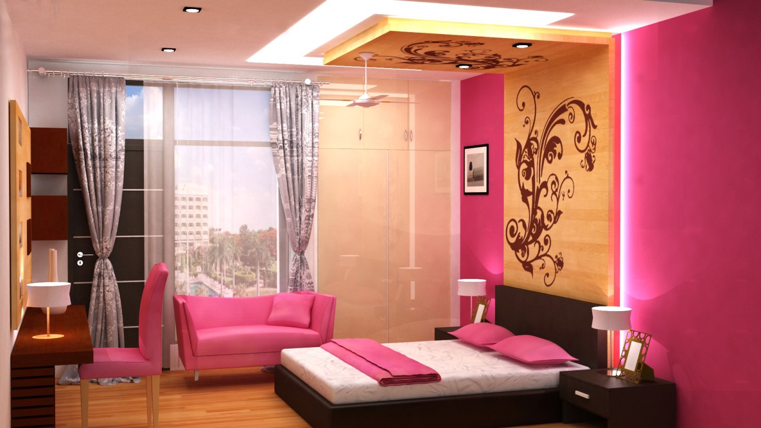 3D contemporary bedroom design by The Midas Touch Interiors Bedroom | Interior Design Photos & Ideas