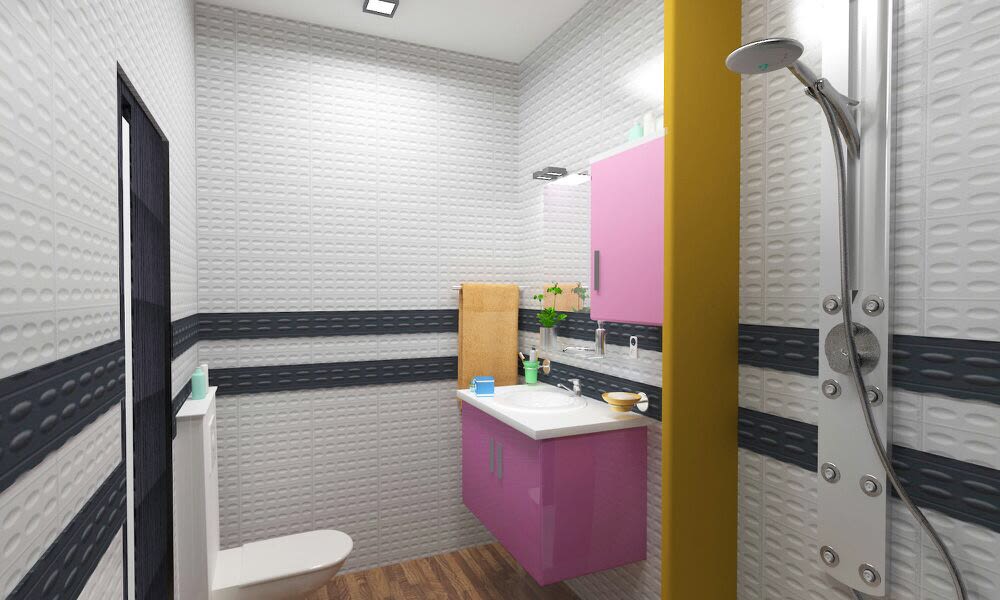Washroom 3D design! by The Midas Touch Interiors Bathroom | Interior Design Photos & Ideas