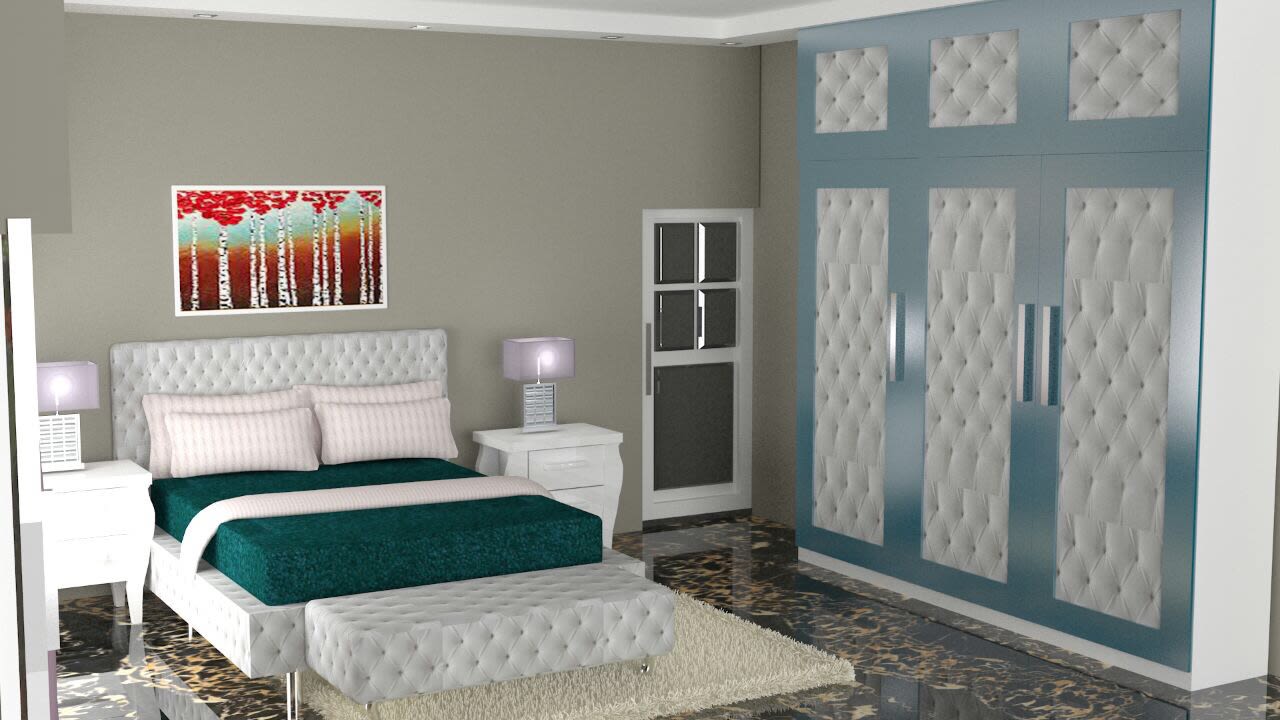Contemporary bedroom with pastel shades by The Midas Touch Interiors Bedroom | Interior Design Photos & Ideas