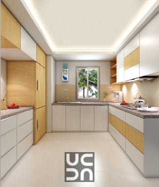 Parallel modular kitchen by Design Elegance Interior Design & Architecture Modular-kitchen Modern | Interior Design Photos & Ideas
