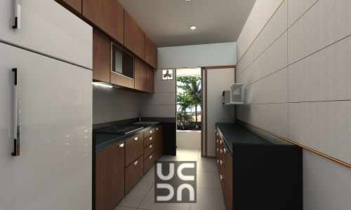 Parallel modular kitchen by Design Elegance Interior Design & Architecture Modular-kitchen Modern | Interior Design Photos & Ideas