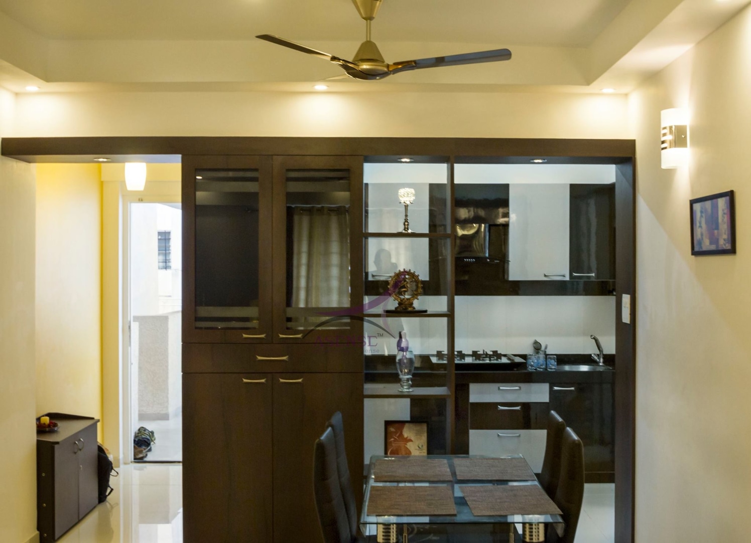Dark Walnut Dining Room by Snigdha Ghosh Dining-room Contemporary | Interior Design Photos & Ideas