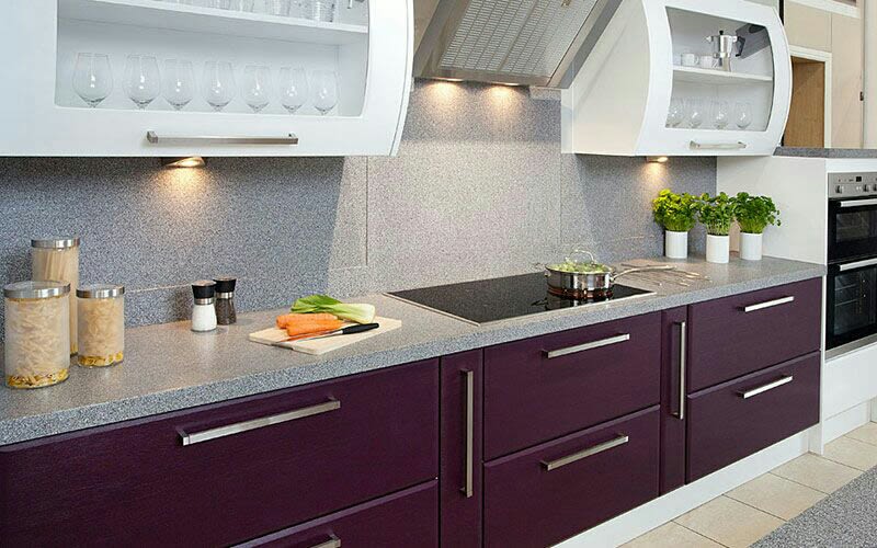 L-shaped modular kitchen by Sweethomez Modular-kitchen Modern | Interior Design Photos & Ideas