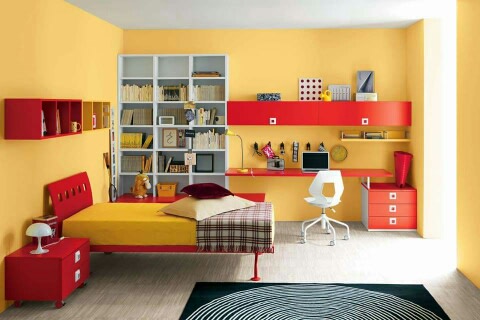 Yellow theme master bedroom decor by Sweethomez Bedroom | Interior Design Photos & Ideas