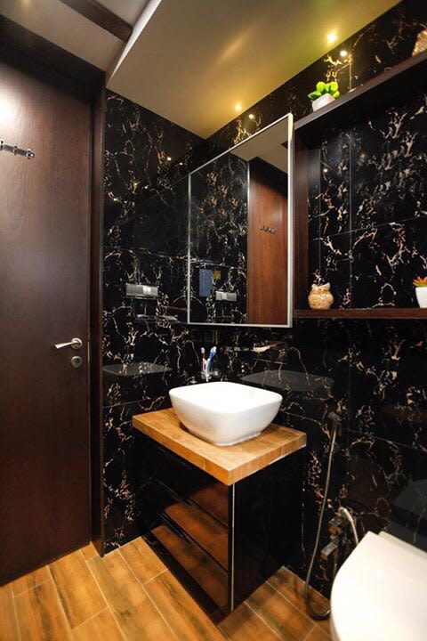 Black marble bathroom decor by Artistic Illusions Bathroom Modern | Interior Design Photos & Ideas