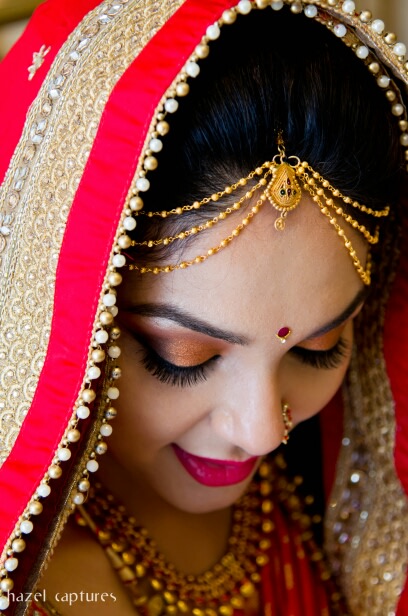 Golden Bridal Maang Tikka by Hazel Captures Wedding-photography | Weddings Photos & Ideas