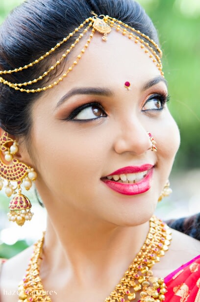 Beautiful Bride Wearing Gold Jwellery by Hazel Captures Wedding-photography | Weddings Photos & Ideas