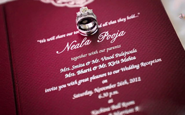 Red Wedding Invitation Card by Picture perfect photography Bridal-jewellery-and-accessories | Weddings Photos & Ideas