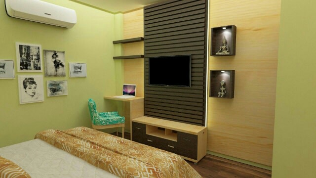 A Yellow Coloured Bedroom! by Florence Management Services Bedroom | Interior Design Photos & Ideas