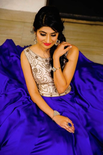 Bride to-be Wearing an Ethereal Beige and Blue Gown by Himanshu Chauhan Wedding-photography | Weddings Photos & Ideas