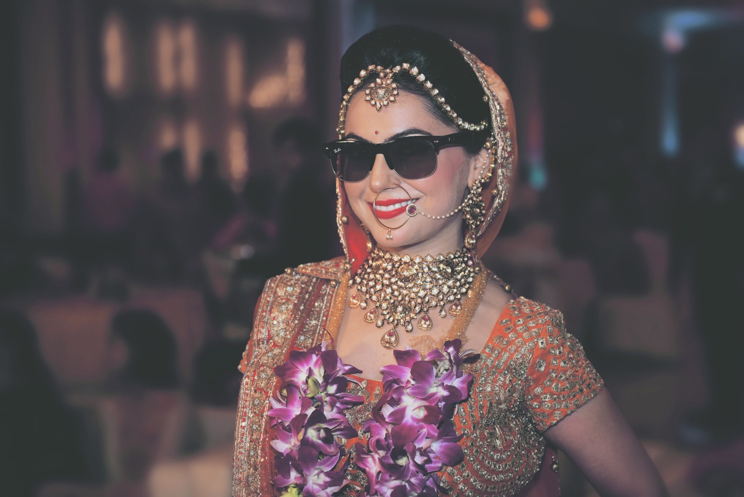 Cool bride pose with shades by Himanshu's Lomography Wedding-photography | Weddings Photos & Ideas