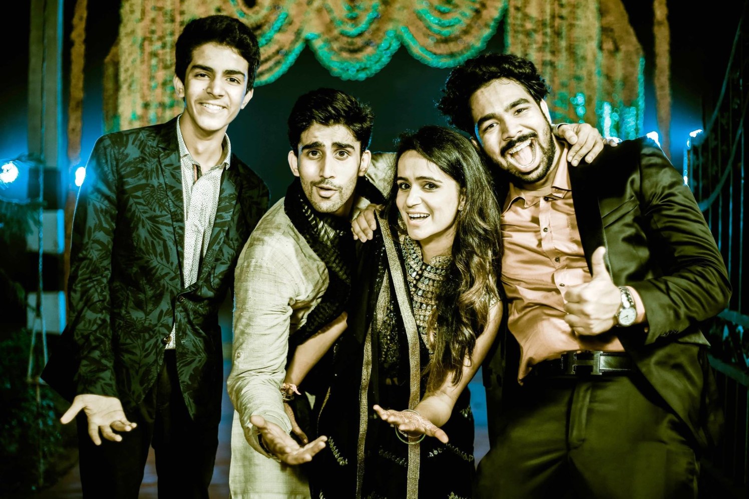 Fun friends of the bride pose by Himanshu's Lomography Wedding-photography | Weddings Photos & Ideas