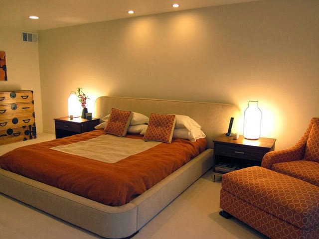 Light Copper Bedroom With Round Corner Bed by Pratikshaa Pandey Bedroom Contemporary | Interior Design Photos & Ideas