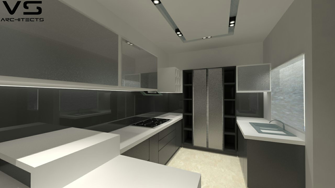 L shaped modular kitchen by Vivospace Architects Modular-kitchen Modern | Interior Design Photos & Ideas