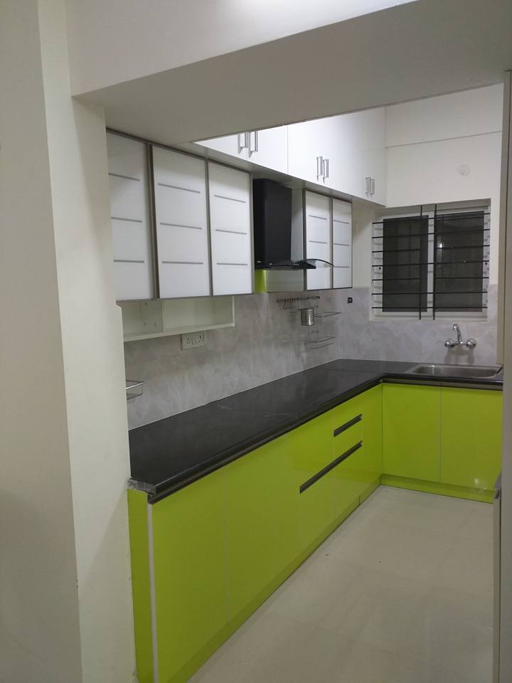 Modular Kitchen With Marble Slabs And Cabinets by Craftmen Studio Modular-kitchen Modern | Interior Design Photos & Ideas