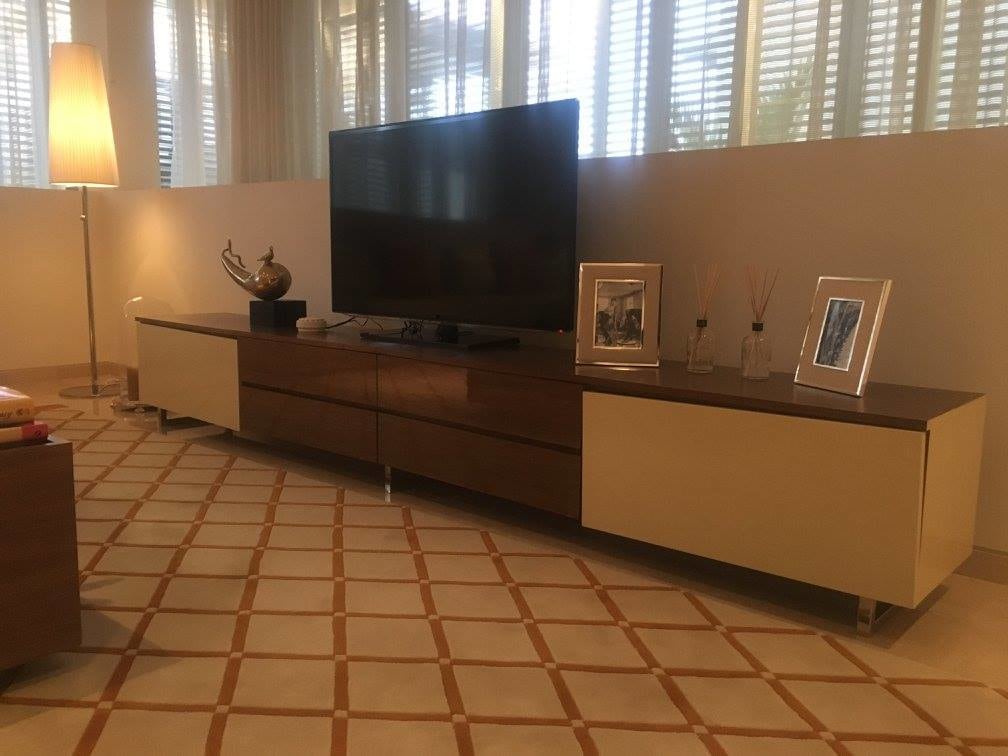 Living Room With A soulful TV cabinet by Craftmen Studio Living-room Contemporary | Interior Design Photos & Ideas