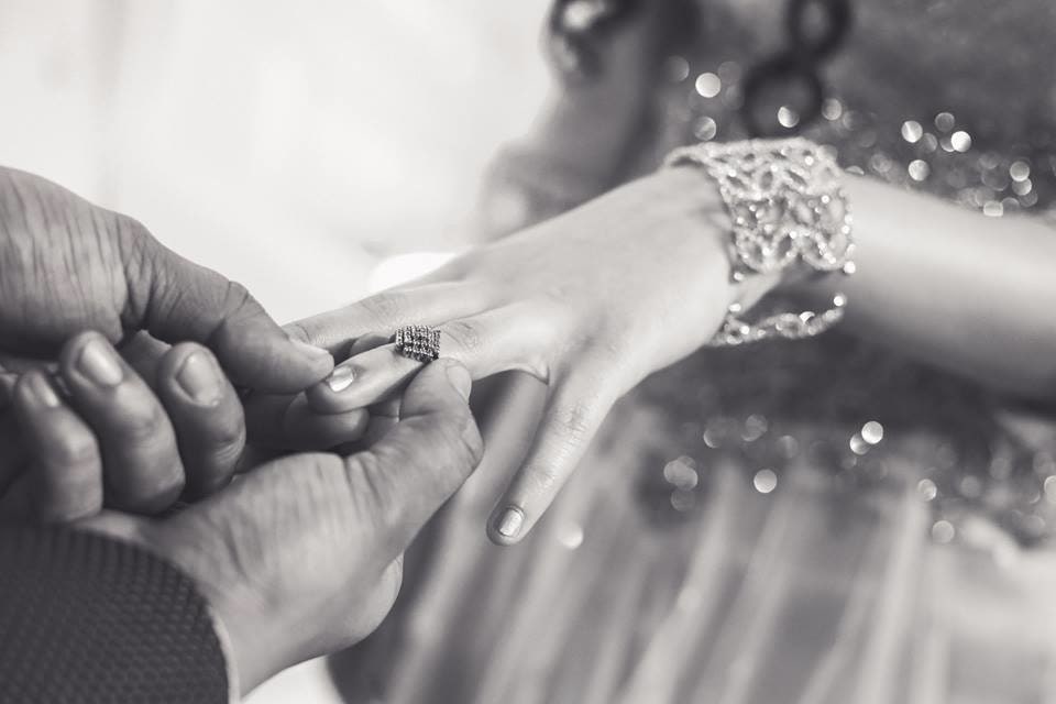 Black And White Shot Of Bride And Groom Exchanging Wedding Rings by Paramjeet Singh Dhanjal Wedding-photography | Weddings Photos & Ideas