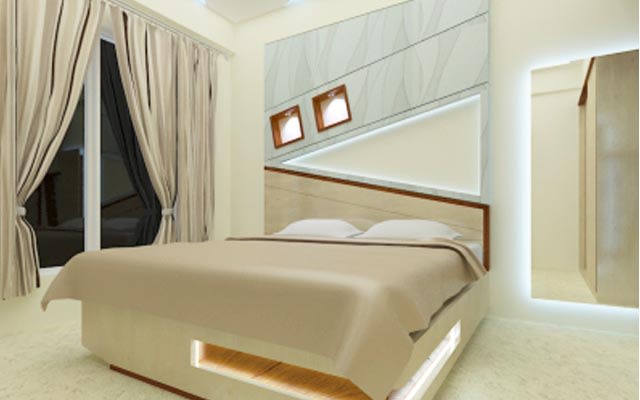 A Contemporary Bedroom Design. by The Designers Bedroom Contemporary | Interior Design Photos & Ideas