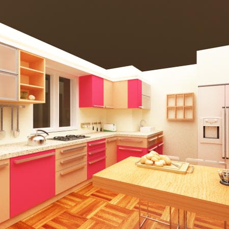 A modern modular kitchen. by The Designers Modular-kitchen Modern | Interior Design Photos & Ideas