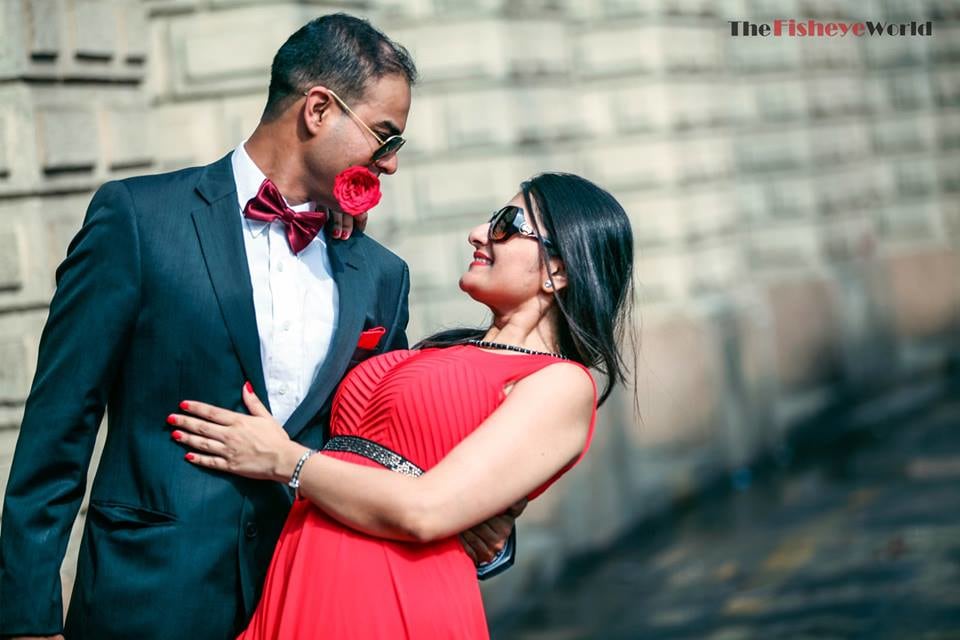 Crimson red lovely attire by The Fisheye world institute of photography and studios Wedding-photography | Weddings Photos & Ideas