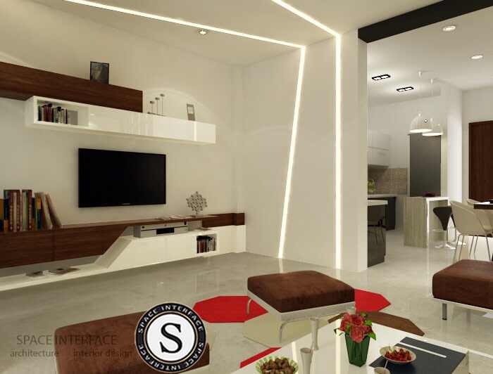 3D design of living room! by Space Interface - Architecture and Interior Design Living-room | Interior Design Photos & Ideas